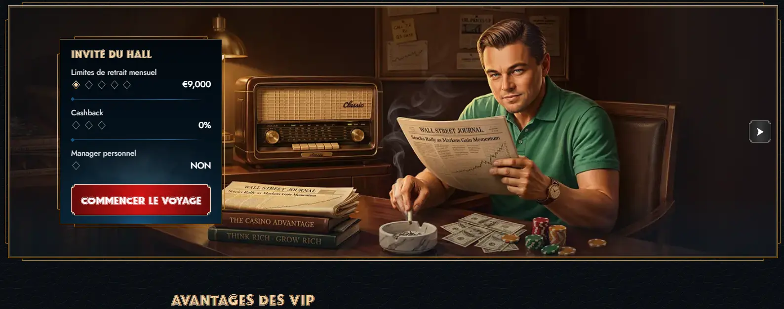 Club VIP Tower — niveaux de fidélité Bronze à Diamond